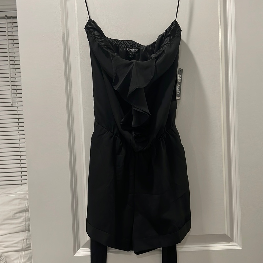 Express Women’s strapless black romper